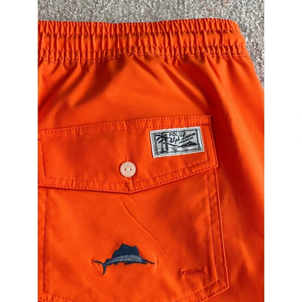 Polo Ralph Lauren Mens Orange Swim Trunks 4XB New NWT 004 - Picture 2 of 7